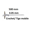 Depth vernier caliper with hook, rod conventeable BLET ref :DEPXX-A350G4-00 BLET DEPXX-A350G4-00 : securemail.fr