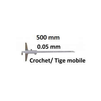 Depth vernier caliper with hook, rod conventeable BLET ref :DEPXX-A350G4-00 BLET DEPXX-A350G4-00 : securemail.fr