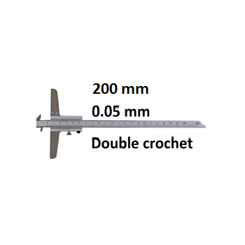 Depth caliper with double hook, rod conventeable  BLET