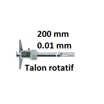Digital depth caliper with rotary heel BLET ref : DEPXX-D220P2-00 BLET DEPXX-D220P2-00 : securemail.fr