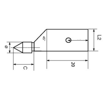 MEASURING TIP FOR DIGITAL UNIVERSAL CALIPER BLET ref: TOUXX-PT000-00 BLET TOUXX-PT000-00 : securemail.fr