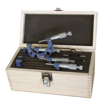 SET OF OUTSIDE MICROMETERS WITH STANDARD MEASURING FACES BLET ref : MICXX-A0902C00 BLET MICXX-A0902C00 : securemail.fr