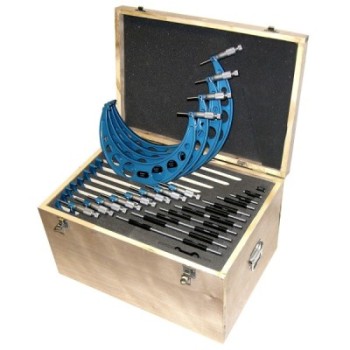 SET OF OUTSIDE MICROMETERS WITH STANDARD MEASURING FACES BLET ref : MICXX-A0906C00 BLET MICXX-A0906C00 : securemail.fr