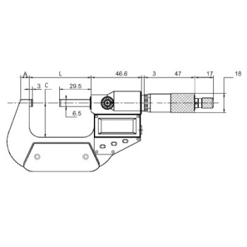 OUTSIDE MICROMETER WITH STANDARD MEASURING FACES BLET ref : MICXX-D0042M00 BLET MICXX-D0042M00 : securemail.fr