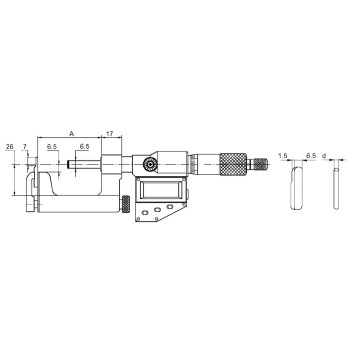 OUTSIDE UNI MICROMETER WITH INTERCHANGEABLE INSERTS BLET ref : MICXX-DI001C05 BLET MICXX-DI001C05 : securemail.fr