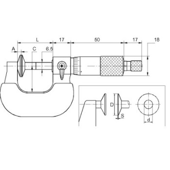 DISC MICROMETER WITH NON ROTATING SPINDLE BLET ref : MICXX-A1040C30 BLET MICXX-A1040C30 : securemail.fr