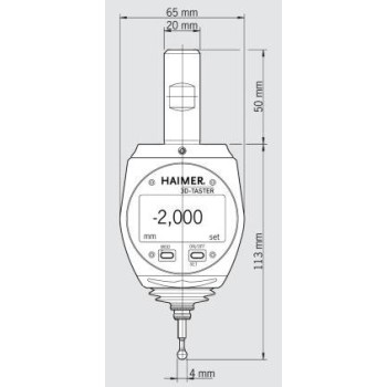 3D-SENSOR DIGITAL WITH INTEGRATED TAPER HAIMER BLET ref : 80.464.40 HAIMER 80.464.40 : securemail.fr
