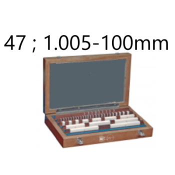 SET OF 47 GAUGE BLOCKS CLASS 0 CERAMICIC 1.005-100MM BLET ref :JDCXX-0EG01100X BLET JDCXX-0EG01100X : securemail.fr