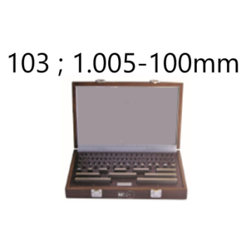 SET OF 103 GAUGE BLOCKS CLASS 1 STEEL 1.005-100MM BLET ref :JDCXX-1AL01100X BLET JDCXX-1AL01100X : securemail.fr