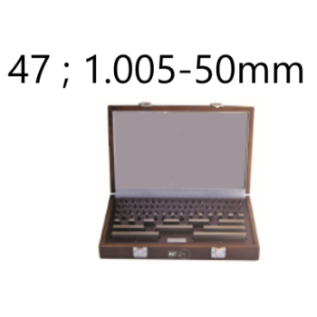 SET OF 47 GAUGE BLOCKS CLASS 2 STEEL 1.005-100MM  BLET