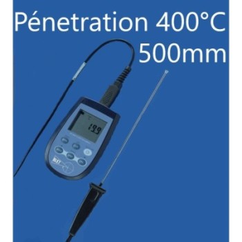 THERMOMETRE BLET WITH PENETRATION PROBE -50 to 400 ° C 500mm ref: BLET SOND3-PT111PE0 : securemail.fr