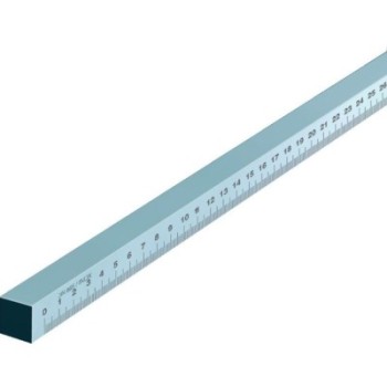 CUBIC GRADUATED RULE BLET STEEL L2000 MM S25 MMx25 MM ref : REGB3-RL77AAGM BLET REGB3-RL77AAGM : securemail.fr