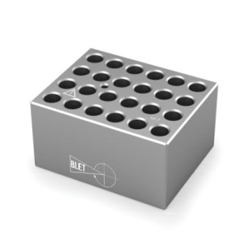 BLOC POUR BAIN A SEC POUR 24 TUBES A FOND ROND 10 MM BLETRef : ACC85-BBTR2410 BLET ACC85-BBTR2410 : Instruments de Mesure et Con