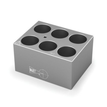 BLOC POUR BAIN A SEC POUR 6 TUBES A FOND ROND 25 MM BLETRef : ACC85-BBTR0625 BLET ACC85-BBTR0625 : Instruments de Mesure et Cont