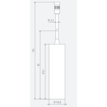 TIGE STANDARD CYLINDRE Ø18,8MM POUR VISCOSIMETRE BLETRef : ACC85-VTS1880 BLET ACC85-VTS1880 : Instruments de Mesure et Contrôle 