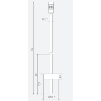 STANDARD SPINDLE DISC Ø18,7 MM FOR VISCOSIMETER BLETRef : ACC85-VTS1870 BLET ACC85-VTS1870 : securemail.fr