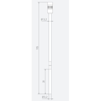 TIGE STANDARD Ø3,2 MM LONGUEUR 31 MM POUR VISCOSIMETRE BLETRef : ACC85-VTS0323 BLET ACC85-VTS0323 : Instruments de Mesure et Con