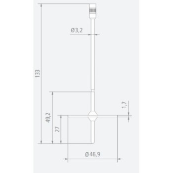 STANDARD SPINDLE DISC Ø46,9 MM FOR VISCOSIMETER BLETRef : ACC85-VTS4690 BLET ACC85-VTS4690 : securemail.fr