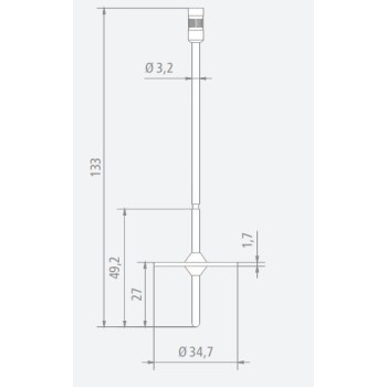 TIGE STANDARD DISQUE Ø34,7 MM POUR VISCOSIMETRE BLETRef : ACC85-VTS3470 BLET ACC85-VTS3470 : Instruments de Mesure et Contrôle -