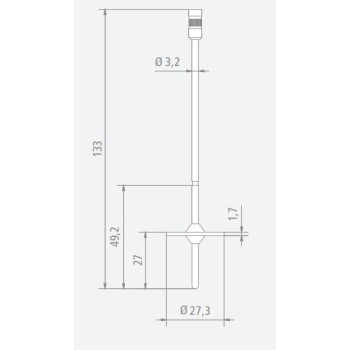 TIGE STANDARD DISQUE Ø27,3 MM POUR VISCOSIMETRE BLETRef : ACC85-VTS2730 BLET ACC85-VTS2730 : Instruments de Mesure et Contrôle -