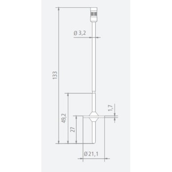 TIGE STANDARD DISQUE Ø21,1 MM POUR VISCOSIMETRE BLETRef : ACC85-VTS2110 BLET ACC85-VTS2110 : Instruments de Mesure et Contrôle -