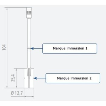 TIGE AILETTE Ø12,7 MM LONGUEUR 25,4 MM POUR VISCOSIMETRE BLETRef : ACC85-VTA1270 BLET ACC85-VTA1270 : Instruments de Mesure et C