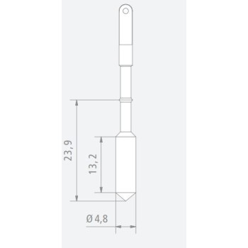 TIGE Ø4,8 MM POUR VOLUME 16,1 ML POUR VISCOSIMETRE BLETRef : ACC85-VTV0161 BLET ACC85-VTV0161 : Instruments de Mesure et Contrôl