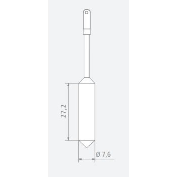 TIGE Ø7,6 MM POUR VOLUME 13,5 ML POUR VISCOSIMETRE BLETRef : ACC85-VTV0135 BLET ACC85-VTV0135 : Instruments de Mesure et Contrôl