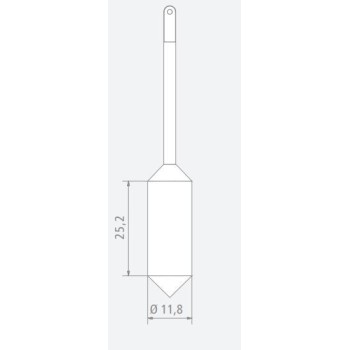 SPINDLE Ø11,8 MM FOR VOLUME 9 ML FOR VISCOSIMETER BLETRef : ACC85-VTV0090 BLET ACC85-VTV0090 : securemail.fr