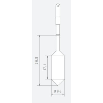 TIGE Ø9,6 MM POUR VOLUME 3,8 ML POUR VISCOSIMETRE BLETRef : ACC85-VTV0038 BLET ACC85-VTV0038 : Instruments de Mesure et Contrôle