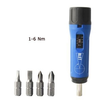 ECONOMICAL TORQUE DRIVER AVEC 4 EMBOUTS 1-6 Nm BLETRef : CLET5-TAEN060 BLET CLET5-TAEN060 : securemail.fr