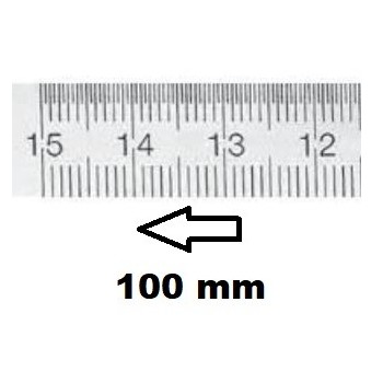 HORIZONTAL FLEXIBLE RULE CLASS II RIGHT TO LEFT 100 MM SECTION 13x0,5 MMREF : RGH96-D2100B050 BLET RGH96-D2100B050 : securemail.