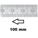 REGLET GRADUE HORIZONTAL CLASSE II ZÉRO À DROITE 100 MM SECTION 13x0,5 MMREF : RGH96-D2100B0M0 BLET RGH96-D2100B0M0 : Instrument