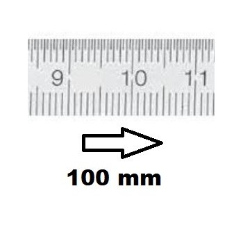 REGLET GRADUE HORIZONTAL CLASSE II ZÉRO À GAUCHE 100 MM SECTION 13x0,5 MMREF : RGH96-G2100B050 BLET RGH96-G2100B050 : Instrument