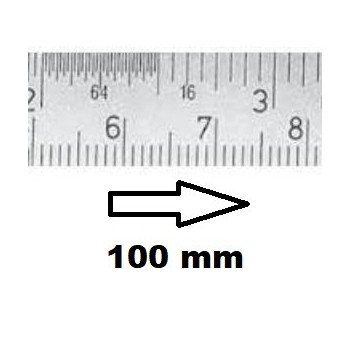 HORIZONTAL FLEXIBLE RULE CLASS II LEFT TO RIGHT 100 MM SECTION 13x0,5 MMREF : RGH96-G2100B0I0 BLET RGH96-G2100B0I0 : securemail.