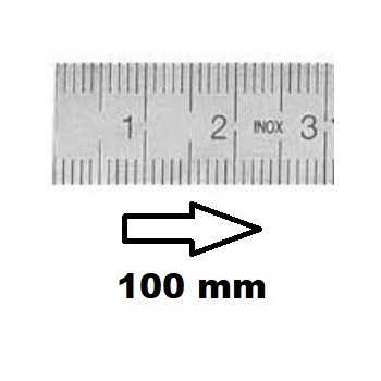 REGLET GRADUE HORIZONTAL CLASSE II ZÉRO À GAUCHE 100 MM SECTION 13x0,5 MMREF : RGH96-G2100B0M0 BLET RGH96-G2100B0M0 : Instrument