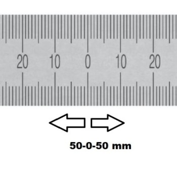 HORIZONTAL FLEXIBLE RULE MIDDLE ZERO 100 MM SECTION 13x0,5 MMREF : RGH96-C0100B0M0 BLET RGH96-C0100B0M0 : securemail.fr