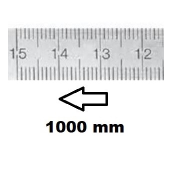 REGLET GRADUE HORIZONTAL CLASSE II ZÉRO À DROITE 1000 MM SECTION 40x2 MMREF : RGH96-D21M0F2M0 BLET RGH96-D21M0F2M0 : Instruments