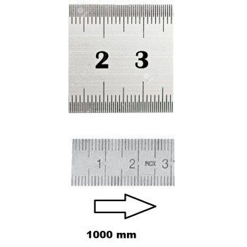 REGLET GRADUE HORIZONTAL CLASSE II ZÉRO À GAUCHE 1000 MM SECTION 30x1 MMREF : RGH96-G21M0E12C BLET RGH96-G21M0E12C : Instruments