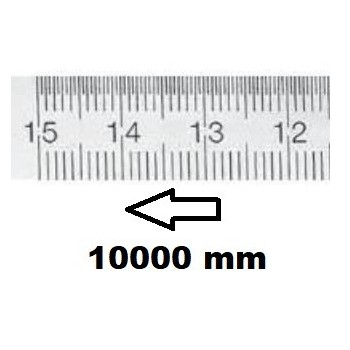 REGLET GRADUE HORIZONTAL CLASSE II ZÉRO À DROITE 10000 MM SECTION 30x1 MMREF : RGH96-D210ME150 BLET RGH96-D210ME150 : Instrument