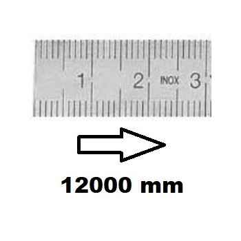 REGLET GRADUE HORIZONTAL CLASSE II ZÉRO À GAUCHE 12000 MM SECTION 30x1 MMREF : RGH96-G212ME1M0 BLET RGH96-G212ME1M0 : Instrument