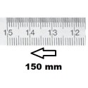 REGLET GRADUE HORIZONTAL CLASSE II ZÉRO À DROITE 150 MM SECTION 18x0,5 MMREF : RGH96-D2150C050 BLET RGH96-D2150C050 : Instrument