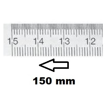 REGLET GRADUE HORIZONTAL CLASSE II ZÉRO À DROITE 150 MM SECTION 18x0,5 MMREF : RGH96-D2150C050 BLET RGH96-D2150C050 : Instrument
