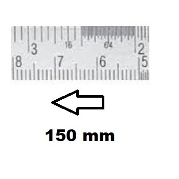 HORIZONTAL FLEXIBLE RULE CLASS II RIGHT TO LEFT 150 MM SECTION 13x0,5 MMREF : RGH96-D2150B0I0 BLET RGH96-D2150B0I0 : securemail.
