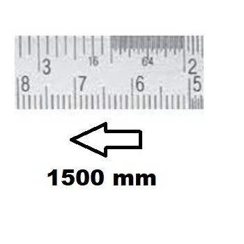 REGLET GRADUE HORIZONTAL CLASSE II ZÉRO À DROITE 1500 MM SECTION 30x1 MMREF : RGH96-D21M5E1I0 BLET RGH96-D21M5E1I0 : Instruments
