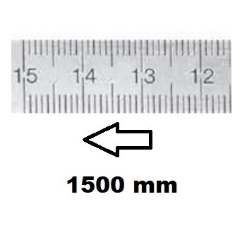 REGLET GRADUE HORIZONTAL CLASSE I ZÉRO À DROITE 1500 MM SECTION 30x1 MMREF : RGH96-D11M5E1M0 BLET RGH96-D11M5E1M0 : Instruments 
