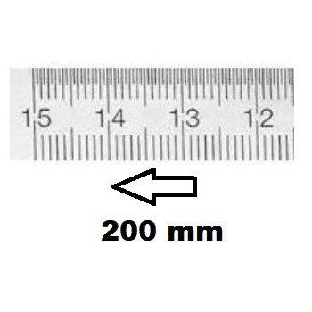 HORIZONTAL FLEXIBLE RULE CLASS II RIGHT TO LEFT 200 MM SECTION 13x0,5 MMREF : RGH96-D2200B050 BLET RGH96-D2200B050 : securemail.