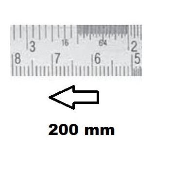 REGLET GRADUE HORIZONTAL CLASSE II ZÉRO À DROITE 200 MM SECTION 13x0,5 MMREF : RGH96-D2200B0I0 BLET RGH96-D2200B0I0 : Instrument