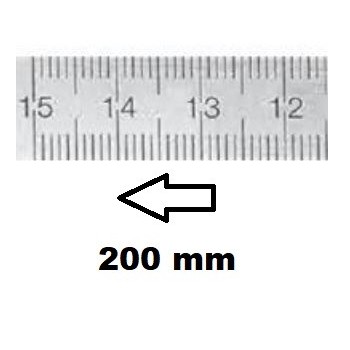 HORIZONTAL FLEXIBLE RULE CLASS II RIGHT TO LEFT 200 MM SECTION 13x0,5 MMREF : RGH96-D2200B0M0 BLET RGH96-D2200B0M0 : securemail.