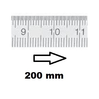 HORIZONTAL FLEXIBLE RULE CLASS II LEFT TO RIGHT 200 MM SECTION 13x0,5 MMREF : RGH96-G2200B050 BLET RGH96-G2200B050 : securemail.